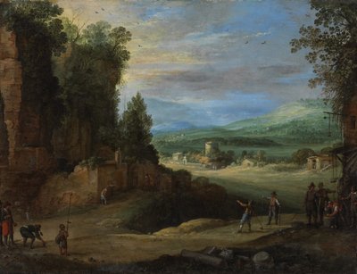 Landscape with Men Playing 